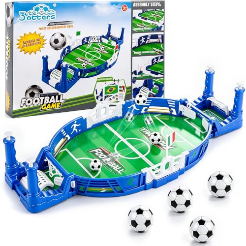 3 OTTERS MINI JUEGO DE MESA DE FÚTBOL PARA NIÑOS Y ADULTOS MINI FUTBOLÍN DE MESA PARA 3 PARA NIETOS JUEGOS DE INTERIOR - 1