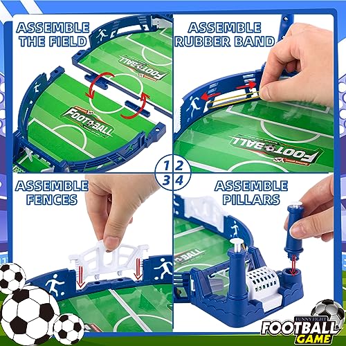 3 OTTERS MINI JUEGO DE MESA DE FÚTBOL PARA NIÑOS Y ADULTOS MINI FUTBOLÍN DE MESA PARA 3 PARA NIETOS JUEGOS DE INTERIOR - 3