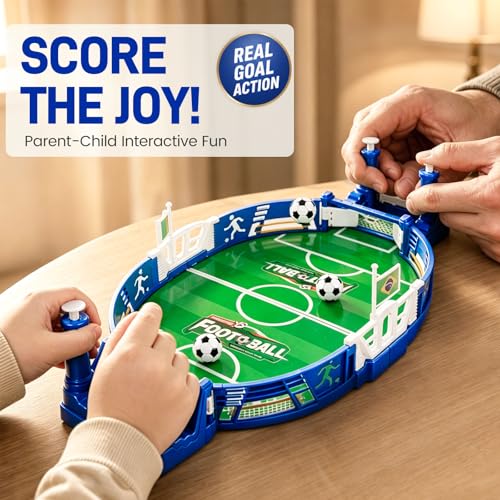 3 OTTERS MINI JUEGO DE MESA DE FÚTBOL PARA NIÑOS Y ADULTOS MINI FUTBOLÍN DE MESA PARA 3 PARA NIETOS JUEGOS DE INTERIOR - 5
