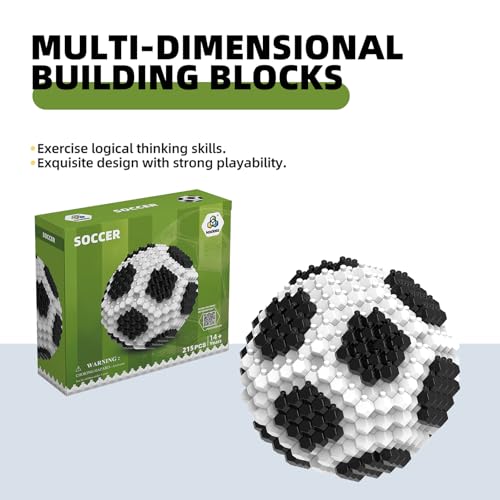 KADELE DIVERTIDO JUEGO DE CONSTRUCCIÓN DE FÚTBOL DE 215 PIEZAS BLOQUES DE CONSTRUCCIÓN STEM EXTREMADAMENTE DESAFIANTES - 3