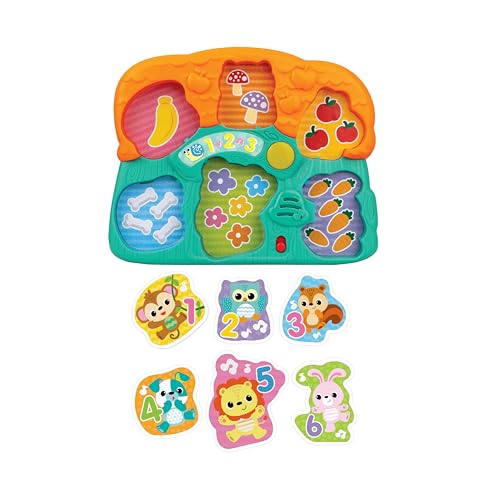 WINFUN LIGHTS N SOUNDS ANIMAL PUZZLE ROMPECABEZAS INTERACTIVO PARA NIÑOS PEQUEÑOS CON 6 PIEZAS DE ANIMALES GRUESOS LUCES MÚSICA - 2