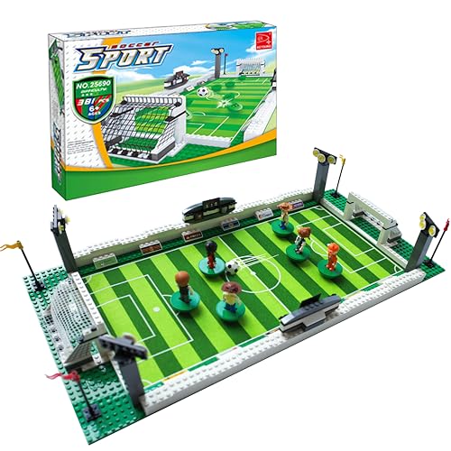 JUEGO DE BLOQUES DE CONSTRUCCIÓN DE CAMPO DE FÚTBOL COMPATIBLE CON JUEGO DE LEGO DE FÚTBOL LADRILLOS DE CONSTRUCCIÓN DE JUGUETE - 1