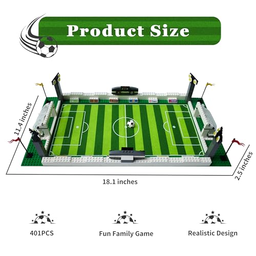 JUEGO DE BLOQUES DE CONSTRUCCIÓN DE CAMPO DE FÚTBOL COMPATIBLE CON JUEGO DE LEGO DE FÚTBOL LADRILLOS DE CONSTRUCCIÓN DE JUGUETE - 2