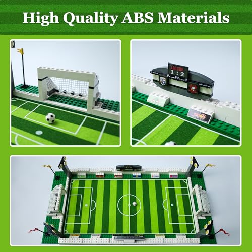 JUEGO DE BLOQUES DE CONSTRUCCIÓN DE CAMPO DE FÚTBOL COMPATIBLE CON JUEGO DE LEGO DE FÚTBOL LADRILLOS DE CONSTRUCCIÓN DE JUGUETE - 3