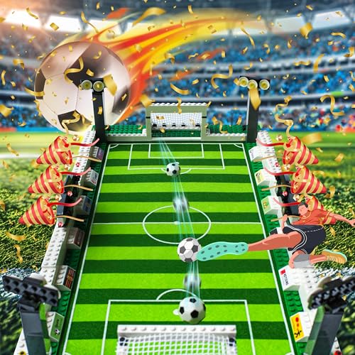 JUEGO DE BLOQUES DE CONSTRUCCIÓN DE CAMPO DE FÚTBOL COMPATIBLE CON JUEGO DE LEGO DE FÚTBOL LADRILLOS DE CONSTRUCCIÓN DE JUGUETE - 5