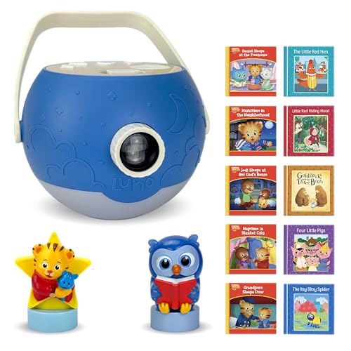 PROYECTOR DE LIBROS PARA NIÑOS 5 HISTORIAS DE DANIEL TIGER Y 5 HISTORIAS CLÁSICAS PARA LEER EN VOZ ALTA 10 CANCIONES Y LUZ - 1