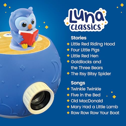PROYECTOR DE LIBROS PARA NIÑOS 5 HISTORIAS DE DANIEL TIGER Y 5 HISTORIAS CLÁSICAS PARA LEER EN VOZ ALTA 10 CANCIONES Y LUZ - 5
