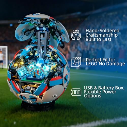 YEABRICKS LUZ LED PARA LEGO43019 EDITIONS SETS BALÓN DE FÚTBOL BLOQUES DE CONSTRUCCIÓN MODELO JUEGO DE CONSTRUCCIÓN NO INCLUIDO - 3