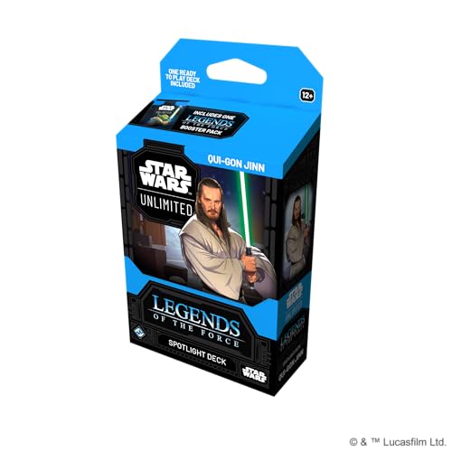 STAR WARS UNLIMITED TCG LEGENDS OF THE FORCE QUIGON JINN SPOTLIGHT DECK BARAJA DE 50 CARTAS LISTA PARA JUGAR CON CARTAS - 3