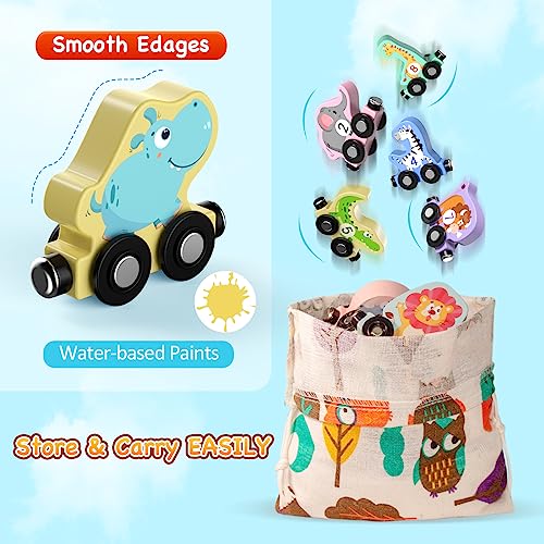 ZEODDLER JUGUETES PARA NIÑOS PEQUEÑOS 11 TRENES MAGNÉTICOS DE MADERA JUGUETES MONTESSORI PARA NIÑOS PEQUEÑOS ACTIVIDADES - 5