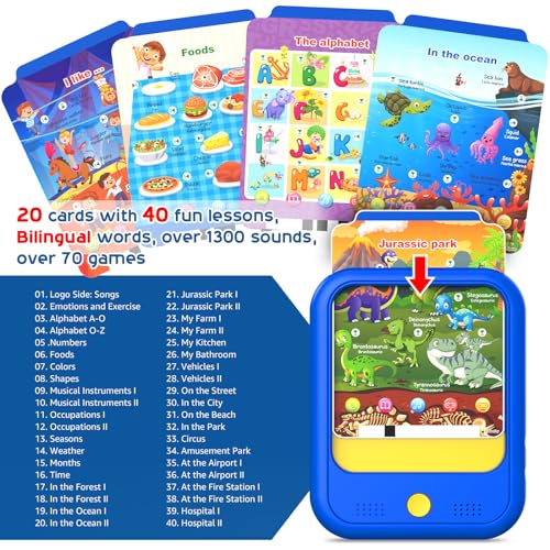 QIAOJOY TABLETA DE APRENDIZAJE PARA NIÑOS ALMOHADILLA DE APRENDIZAJE EDUCATIVA PARA NIÑOS DE 2 A 5 AÑOS PARA APRENDER ALFABETOS - 2