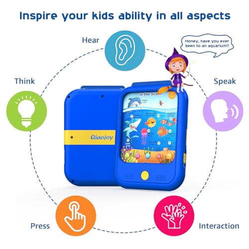 QIAOJOY TABLETA DE APRENDIZAJE PARA NIÑOS ALMOHADILLA DE APRENDIZAJE EDUCATIVA PARA NIÑOS DE 2 A 5 AÑOS PARA APRENDER ALFABETOS - 5