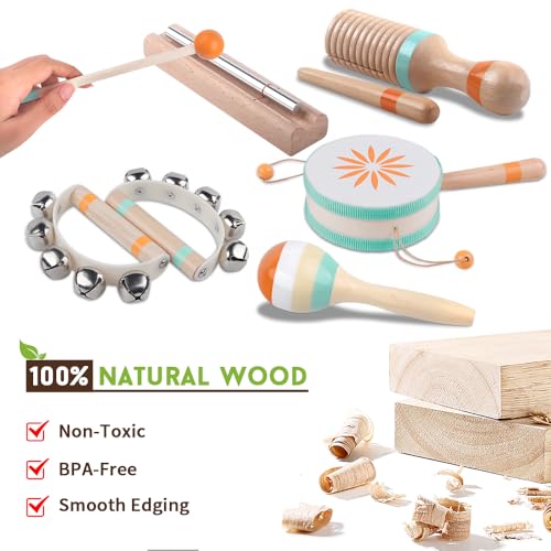 INSTRUMENTOS MUSICALES PARA NIÑOS PEQUEÑOS JUGUETES MUSICALES DE MADERA MONTESSORI PARA BEBÉS DE 13 AÑOS JUGUETES - 4