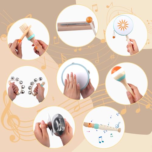 INSTRUMENTOS MUSICALES PARA NIÑOS PEQUEÑOS JUGUETES MUSICALES DE MADERA MONTESSORI PARA BEBÉS DE 13 AÑOS JUGUETES - 5