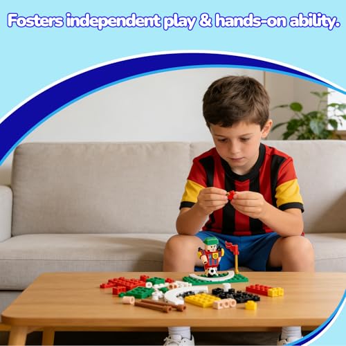24 IN 1 TOYS BOX SOCCER TOYS SOCCER GIFTS FOR BOYS GIRLS SOCCER BUILDING BLOCK SET 46812 YEARS OLD BIRTHDAY GIFT STUFF KIDS - 4