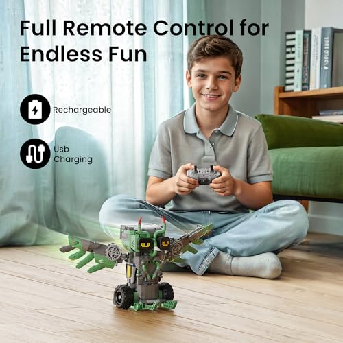 SILLBIRD KIT DE CONSTRUCCIÓN DE AUTOMÓVILES ROBOT CON CONTROL REMOTO PARA NIÑOS DE 8 A 14 AÑOS JUGUETE ROBÓTICO - 4