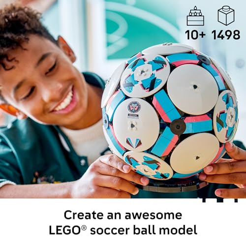 LEGO EDITIONS BALÓN DE FÚTBOL JUGUETE DE CONSTRUCCIÓN PARA NIÑOS DECORACIÓN DEPORTIVA COLECCIONABLE PARA NIÑOS Y NIÑAS A PARTIR - 2