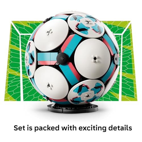 LEGO EDITIONS BALÓN DE FÚTBOL JUGUETE DE CONSTRUCCIÓN PARA NIÑOS DECORACIÓN DEPORTIVA COLECCIONABLE PARA NIÑOS Y NIÑAS A PARTIR - 4