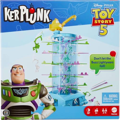 MATTEL GAMES KERPLUNK DISNEY Y PIXARS TOY STORY 5 JUEGO INFANTIL Y FAMILIAR CON BUZZ LIGHTYEARS E INSPIRADO EN LA PELÍCULA - 1