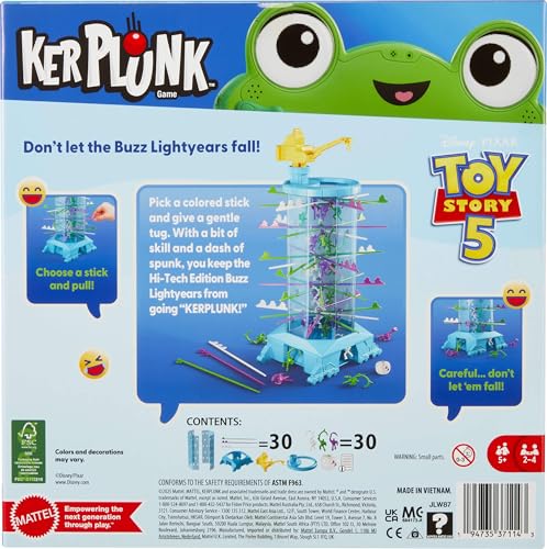 MATTEL GAMES KERPLUNK DISNEY Y PIXARS TOY STORY 5 JUEGO INFANTIL Y FAMILIAR CON BUZZ LIGHTYEARS E INSPIRADO EN LA PELÍCULA - 5