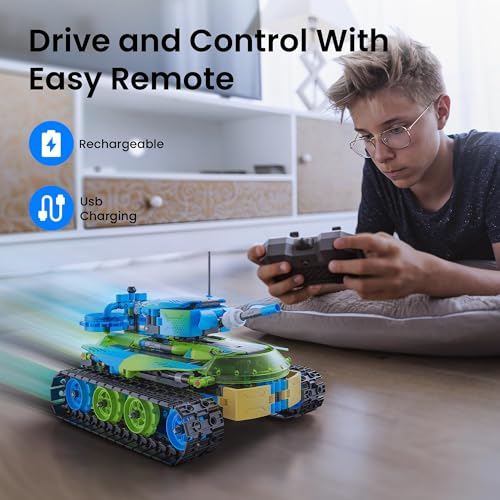 SILLBIRD KIT DE CONSTRUCCIÓN DE AUTOMÓVIL ROBOT CON CONTROL REMOTO REGALOS STEM PARA NIÑOS DE 8 A 14 AÑOS JUGUETES DE CARRERAS - 3