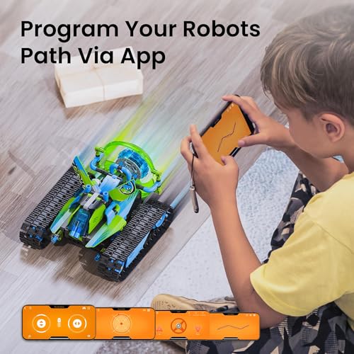 SILLBIRD KIT DE CONSTRUCCIÓN DE AUTOMÓVIL ROBOT CON CONTROL REMOTO REGALOS STEM PARA NIÑOS DE 8 A 14 AÑOS JUGUETES DE CARRERAS - 4