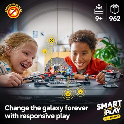 LEGO STAR WARS SMART PLAY DUELO EN LA SALA DEL TRONO Y JUGUETE DE CONSTRUCCIÓN INTERACTIVO AWING SET TODO EN UNO REACCIONA - 3