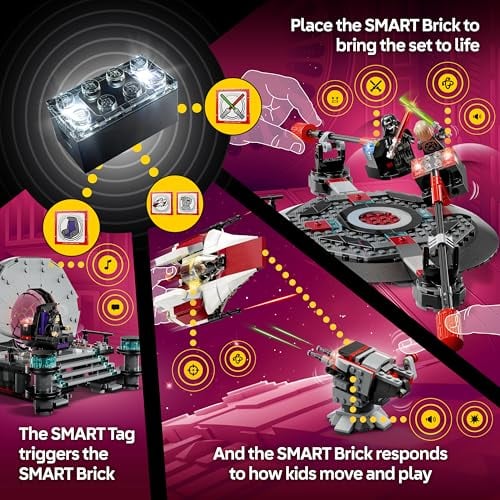 LEGO STAR WARS SMART PLAY DUELO EN LA SALA DEL TRONO Y JUGUETE DE CONSTRUCCIÓN INTERACTIVO AWING SET TODO EN UNO REACCIONA - 4