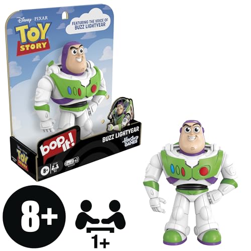 HASBRO GAMING BOP IT DISNEY PIXAR BUZZ LIGHTYEAR EDITION GAME INSPIRED BY TOY STORY OFFICIALLY LICENSED DISNEY KIDS GAMES AGES 8 - 2