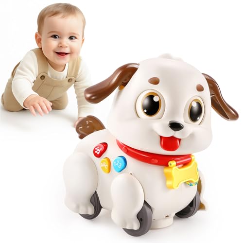 LUDILO JUGUETES EDUCATIVOS PARA NIÑOS DE 1 AÑO REGALOS PARA NIÑOS Y NIÑAS JUGUETE MUSICAL DE CACHORRO PARA ARRASTRAR Y GATEAR - 1