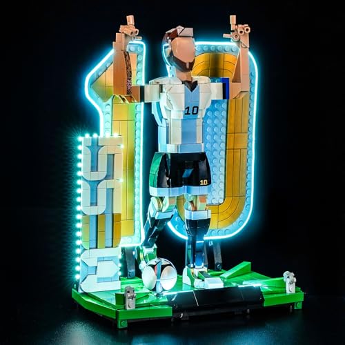 KIT DE LUCES LED MEJORADO COMPATIBLE CON LEGO LIONEL MESSI JUEGO DE CONSTRUCCIÓN DE LEYENDA DE FÚTBOL DECORACIÓN DE LUCES - 1