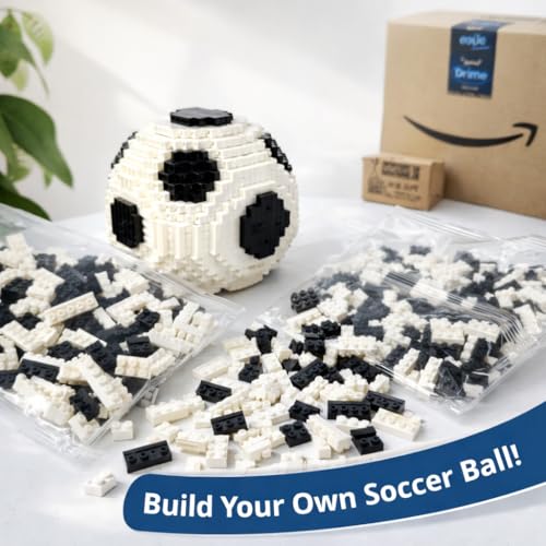 BLOQUES DE CONSTRUCCIÓN DE FÚTBOL 850 PIEZAS JUGUETE EDUCATIVO STEM PARA NIÑOS A PARTIR DE 8 AÑOS LADRILLOS DE FÚTBOL BLANCOS - 2