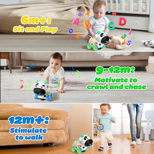 JUGUETES MUSICALES DE VACA PARA BEBÉS DE 61218 MESES JUGUETE EDUCATIVO DE APRENDIZAJE PARA GATEAR Y CAMINAR PARA NIÑOS DE 1 AÑO - 2