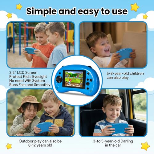 JUEGO DE MANO PARA NIÑOS PANTALLA HD DE 32 PULGADAS CON 213 VIDEOJUEGOS RETRO JUEGO CLÁSICO INTEGRADO REPRODUCTOR DE JUEGOS - 3