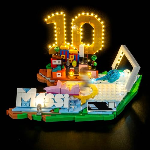 KIT DE LUCES LED MEJORADO COMPATIBLE CON LEGO LIONEL MESSI JUEGO DE CONSTRUCCIÓN DE LUCES DE FÚTBOL DECORACIÓN DE LUCES - 1