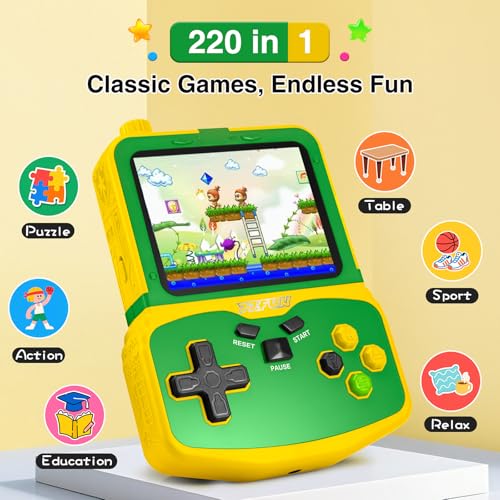 REPRODUCTOR DE VIDEOJUEGOS PORTÁTIL PARA NIÑOS 220 JUEGOS CLÁSICOS PRECARGADOS CONSOLA DE JUEGOS RETRO PORTÁTIL PLUG PLAY - 2