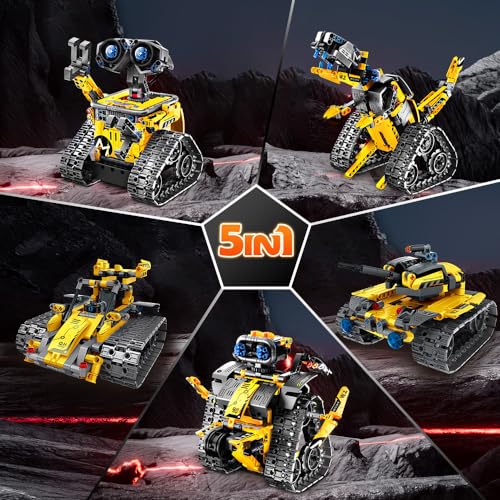 INSOON JUEGO DE JUGUETES DE ROBOT PARA NIÑOS JUEGO DE CONSTRUCCIÓN DE 520 PIEZAS APLICACIÓN Y CONTROL REMOTO KIT DE ROBÓTICA 5 - 2