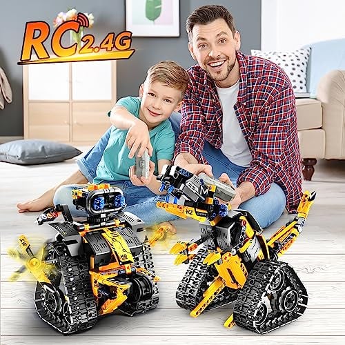 INSOON JUEGO DE JUGUETES DE ROBOT PARA NIÑOS JUEGO DE CONSTRUCCIÓN DE 520 PIEZAS APLICACIÓN Y CONTROL REMOTO KIT DE ROBÓTICA 5 - 4