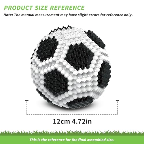BEFUN SOCCER BUILDING BLOCKS SET 437 PIECES CHALLENGING STEM BUILDING KIT FOR ADULTS TEENS 14 15 16 3D MINI SOCCER MODEL - 2