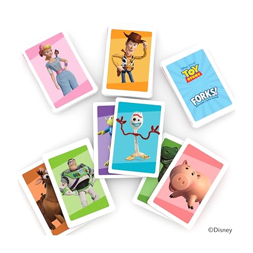 BICYCLE SPOONS CON FORKY DE TOY STORY JUEGO DE CARTAS PARA NIÑOS CON PERSONAJES DE DISNEY Y PIXAR WOODY BUZZ LIGHTYEAR FORKY BO - 4