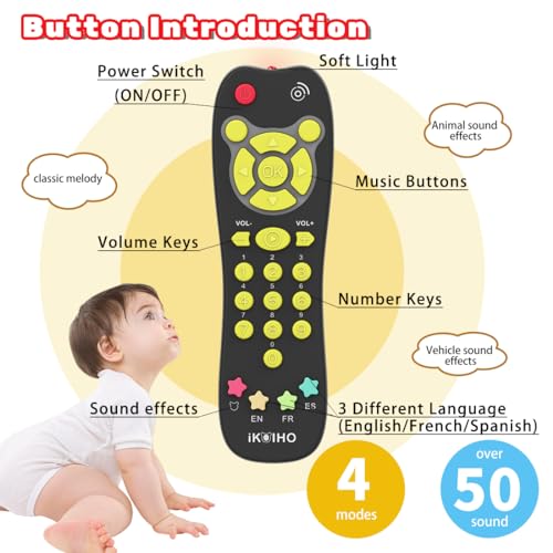 JUGUETE DE CONTROL REMOTO PARA BEBÉ JUGUETE DE CONTROL REMOTO DE TV REALISTA PARA NIÑOS PEQUEÑOS CON LUZ Y SONIDO JUGUETE - 2