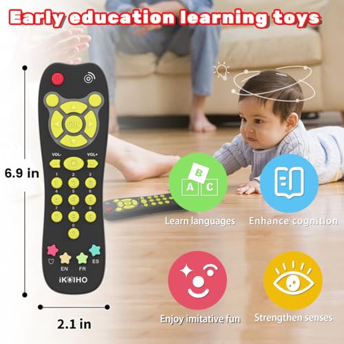 JUGUETE DE CONTROL REMOTO PARA BEBÉ JUGUETE DE CONTROL REMOTO DE TV REALISTA PARA NIÑOS PEQUEÑOS CON LUZ Y SONIDO JUGUETE - 4