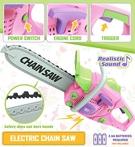 JUEGO DE HERRAMIENTAS PARA NIÑOS CON TALADRO ELÉCTRICO MOTOSIERRA HERRAMIENTAS DE JUGUETE PARA NIÑAS JUEGO DE HERRAMIENTAS - 2