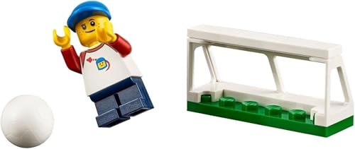 LEGO CIUDAD MINIFIGURA NIÑO PECAS CON BALÓN DE FÚTBOL Y PORTERÍA 60134 - 1