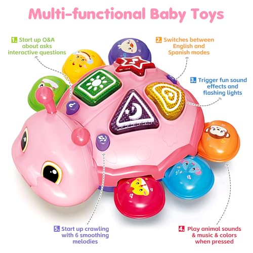 JUGUETES PARA GATEAR BEBÉS DE 6 A 12 MESES JUGUETES MUSICALES PARA BEBÉS DE 7 8 9 10 11 MESES JUGUETE EDUCATIVO DE APRENDIZAJE - 2
