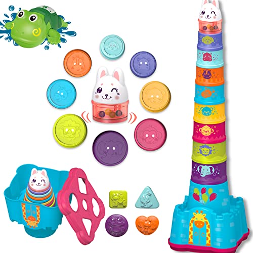 LTKFFFDP JUGUETES APILABLES PARA BEBÉS DE 1 A 3 AÑOS CLASIFICADOR DE FORMA DE TAZA DE ANIDACIÓN PARA BEBÉS DE 6 A 12 A 18 MESES - 1