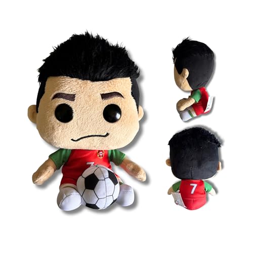 RONALDO PLUSH ESTRELLA DE FÚTBOL COLECCIONABLE CON CAMISETA NÚMERO 7 PELUCHE DE RONALDO REGALO DE FÚTBOL PARA NIÑOS NIÑAS - 1