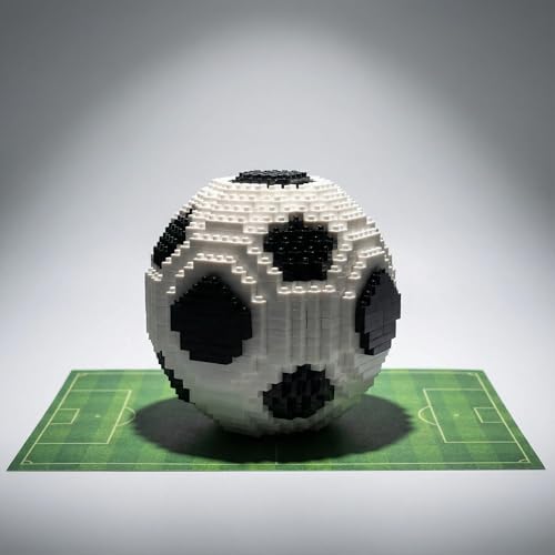 KADABLK JUEGO DE BLOQUES DE CONSTRUCCIÓN DE FÚTBOL KIT DE FÚTBOL DEPORTIVO DE MICROBLOQUES DECORACIÓN DEL HOGAR DE OFICINA - 1