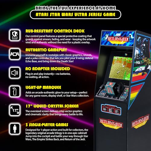 ARCADE CLASSICS ATARI STAR WARS ULTRA SERIES JUEGO ELECTRÓNICO INDEPENDIENTE CON PANTALLA DE CRISTAL LÍQUIDO DE 17 PULGADAS - 2