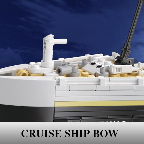 NETEHU TITANIC BOAT MODEL JUEGO DE BLOQUES DE CONSTRUCCIÓN DE 1465 PIEZAS MODELO DE CRUCERO DE LADRILLOS JUGUETES EDUCATIVOS - 2